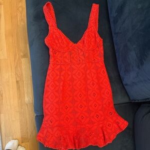 One and only collective Scarlet Lace Mini Dress